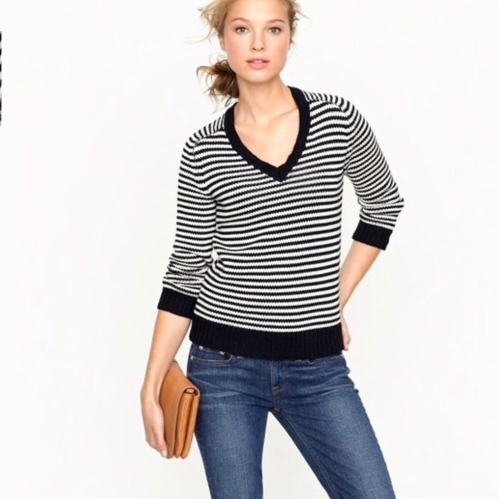 J. Crew Navy Stripe Sweater S